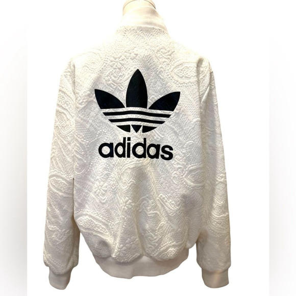 adidas Originals + UO Floral Jacquard Bomber Jacket in Sz M - Picture 4 of 8